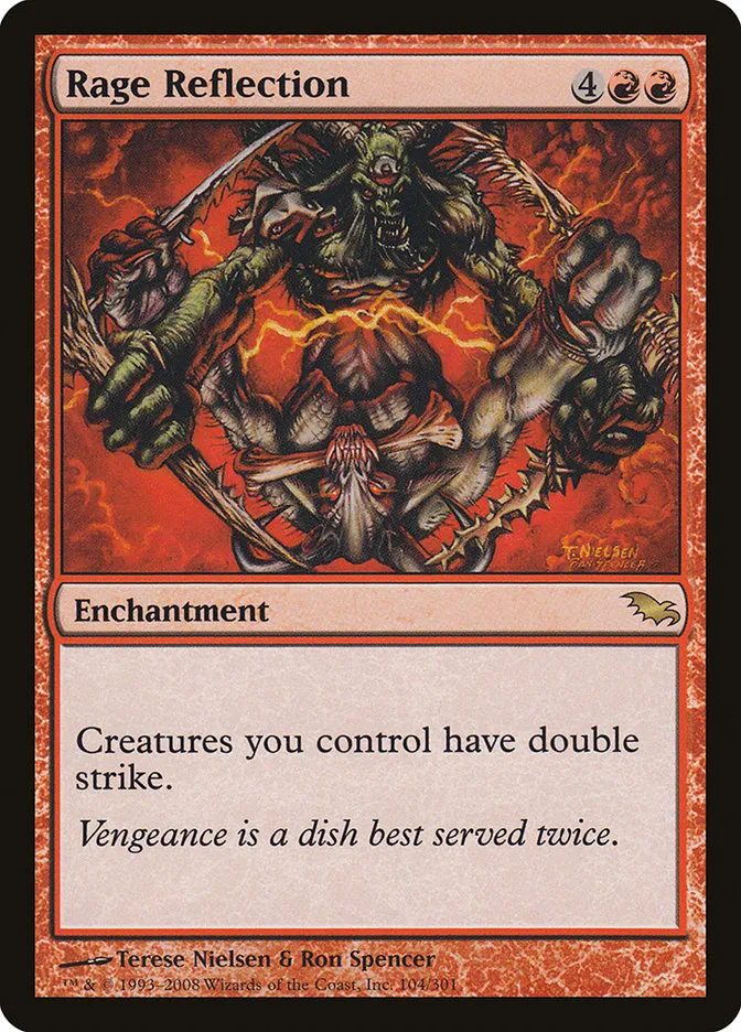 2008 Shadowmoor Rage Reflection rare #104 rare card image
