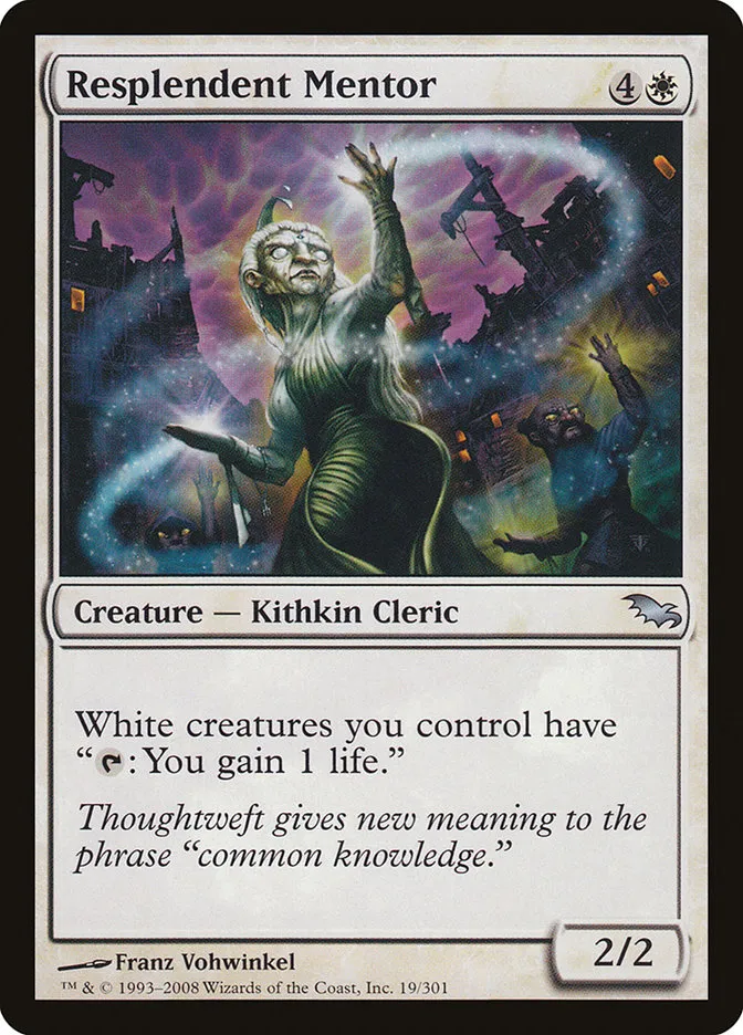 2008 Shadowmoor Resplendent Mentor uncommon #19 uncommon card image