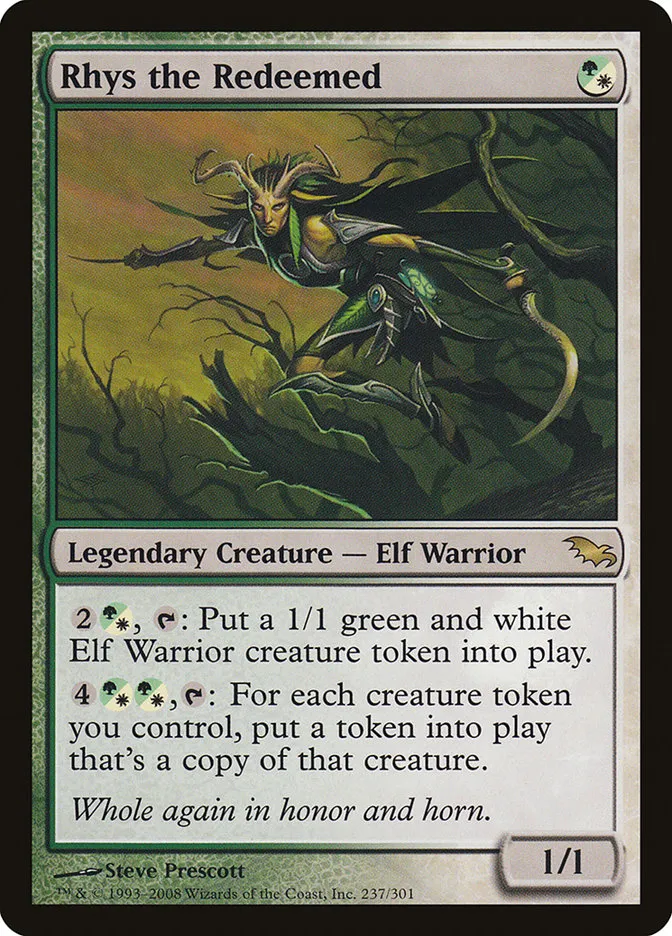 2008 Shadowmoor Rhys the Redeemed rare #237 rare card image