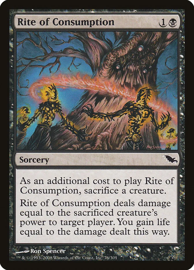 2008 Shadowmoor Rite of Consumption [Foil] common #76 common card image