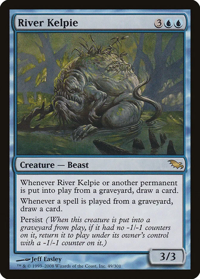 2008 Shadowmoor River Kelpie rare #49 rare card image