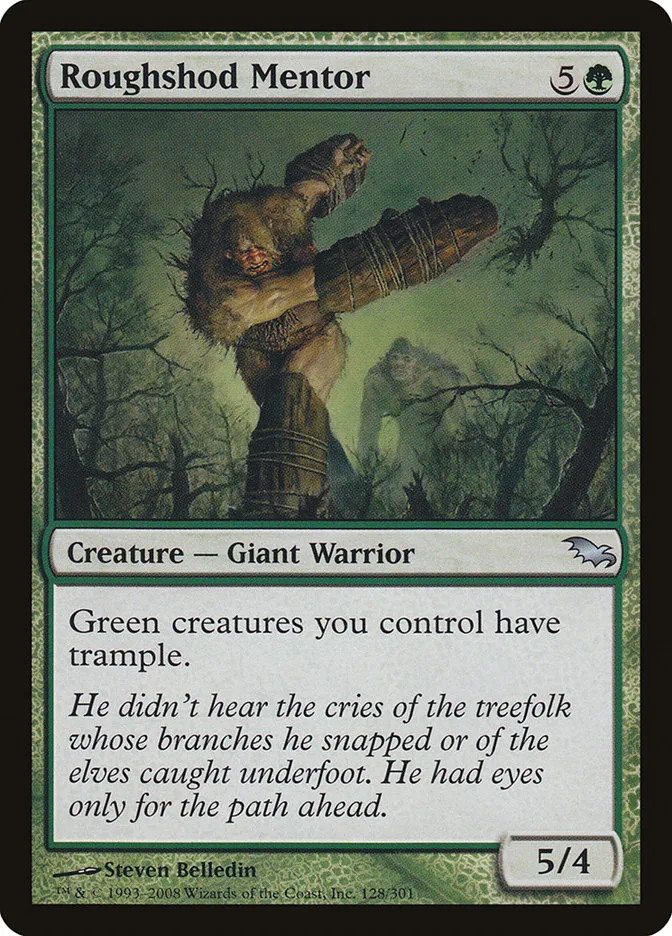 2008 Shadowmoor Roughshod Mentor uncommon #128 uncommon card image