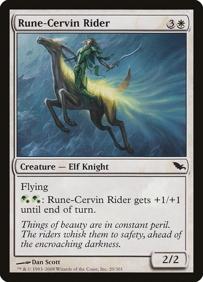 2008 Shadowmoor Rune-Cervin Rider #20 common card image