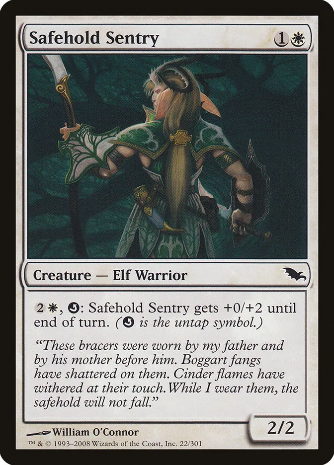 2008 Shadowmoor Safehold Sentry common #22 common card image