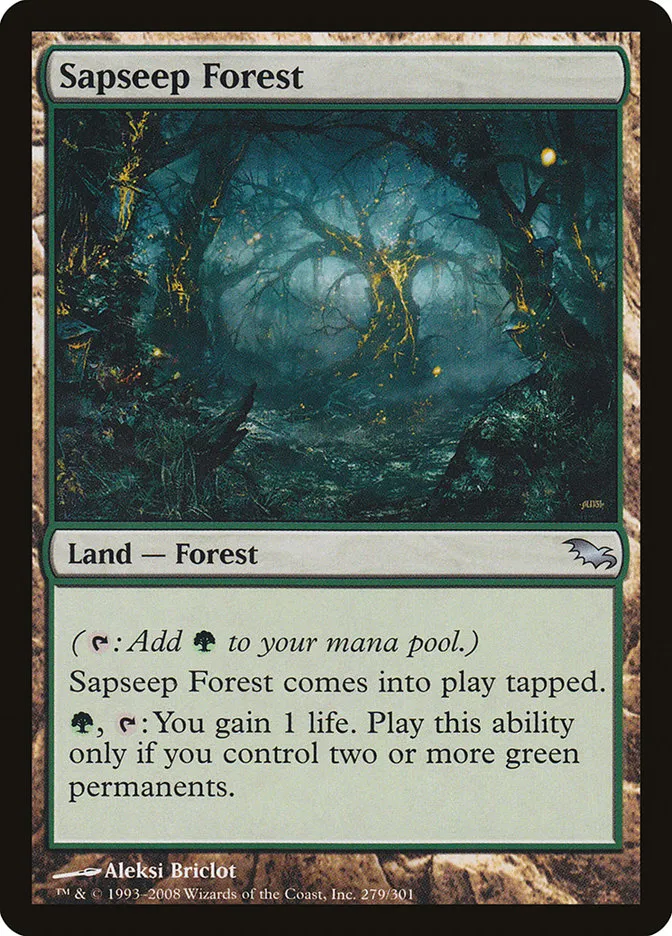 2008 Shadowmoor Sapseep Forest [Foil] uncommon #279 uncommon card image