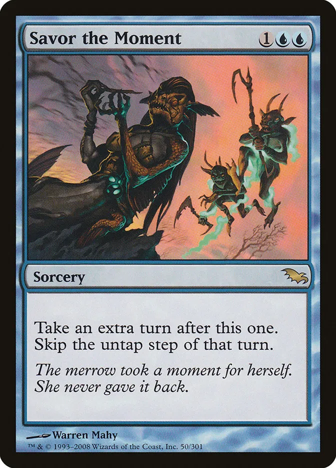 2008 Shadowmoor Savor the Moment [Foil] rare #50 rare card image