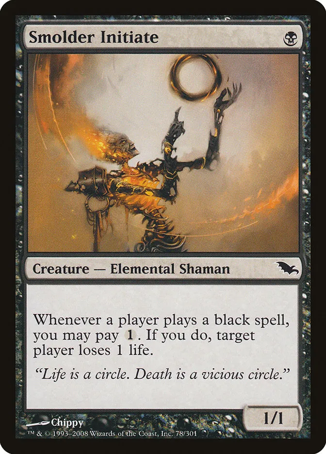 2008 Shadowmoor Smolder Initiate #78 common card image