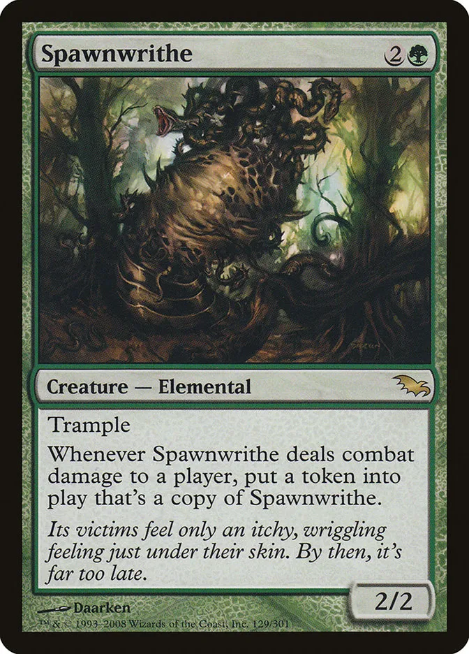 2008 Shadowmoor Spawnwrithe rare #129 rare card image