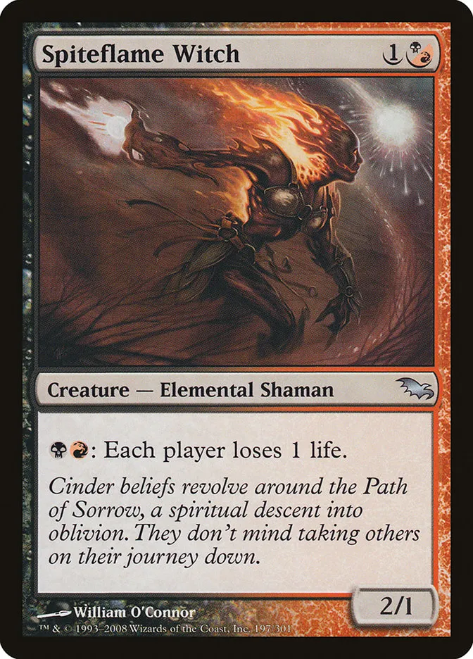 2008 Shadowmoor Spiteflame Witch uncommon #197 uncommon card image