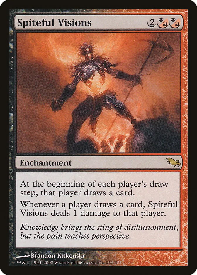 2008 Shadowmoor Spiteful Visions rare #198 rare card image