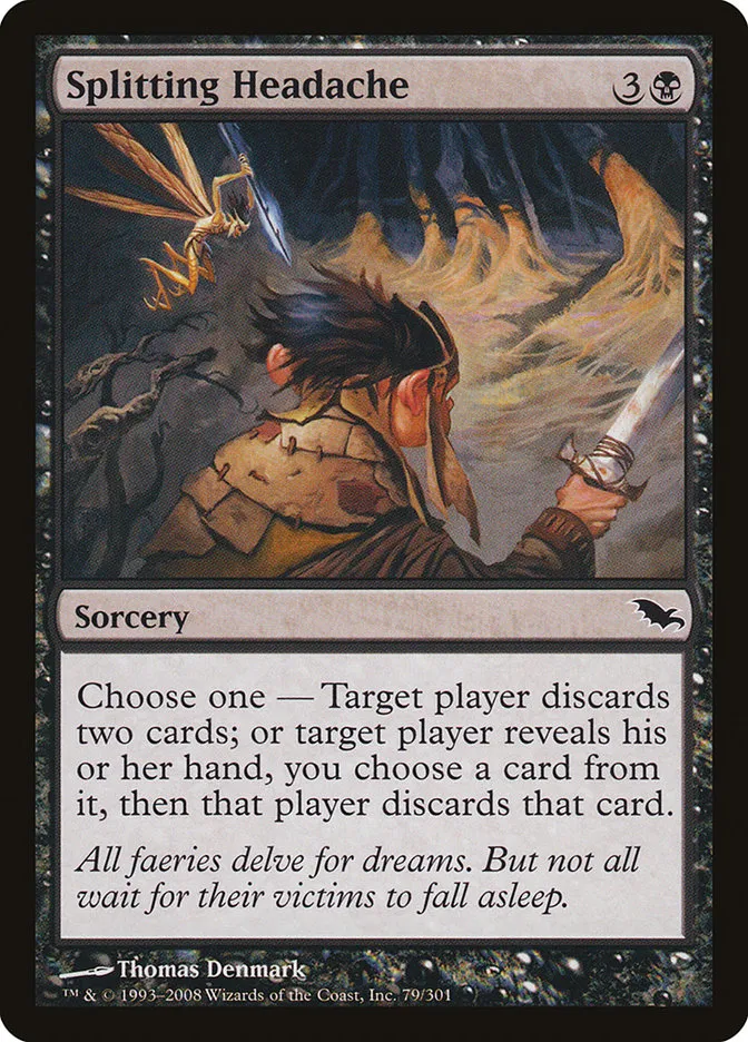 2008 Shadowmoor Splitting Headache common #79 common card image