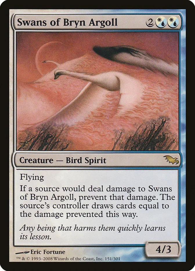 2008 Shadowmoor Swans of Bryn Argoll rare #151 rare card image