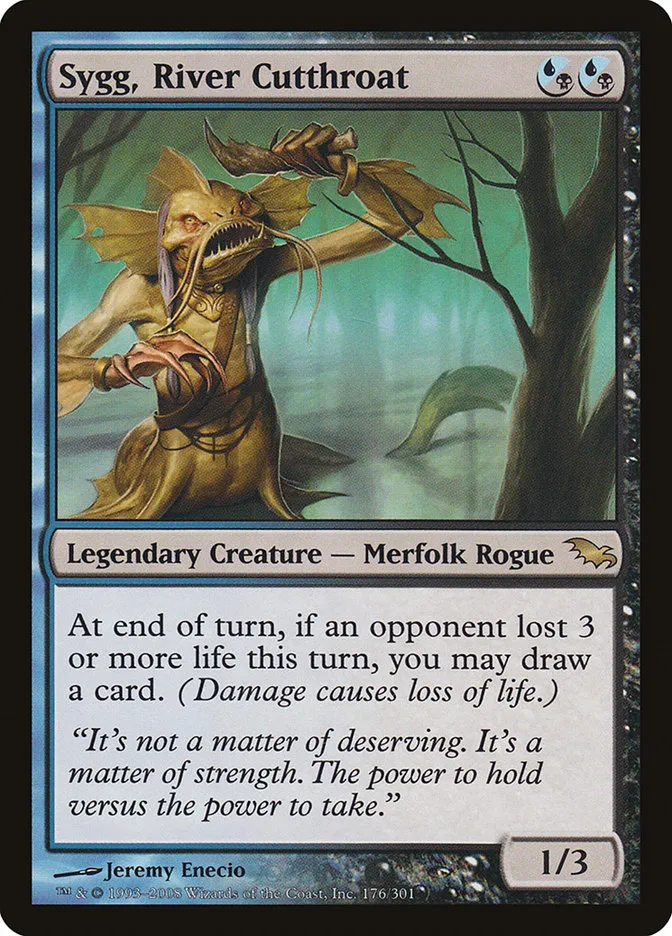 2008 Shadowmoor Sygg, River Cutthroat rare #176 rare card image