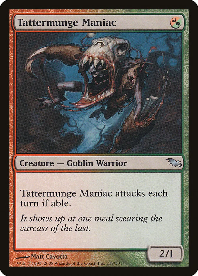 2008 Shadowmoor Tattermunge Maniac uncommon #219 uncommon card image