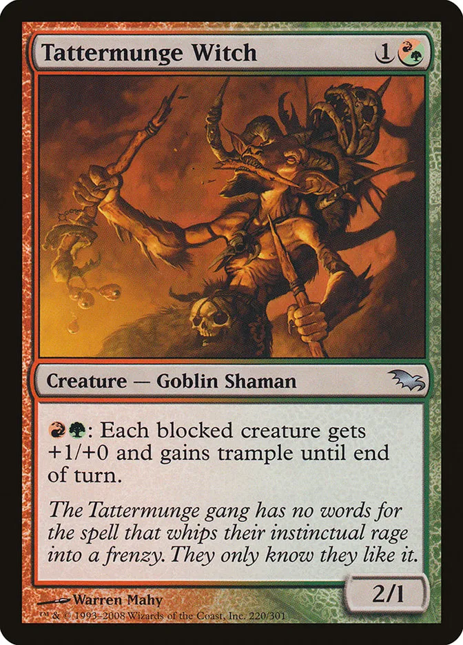 2008 Shadowmoor Tattermunge Witch uncommon #220 uncommon card image
