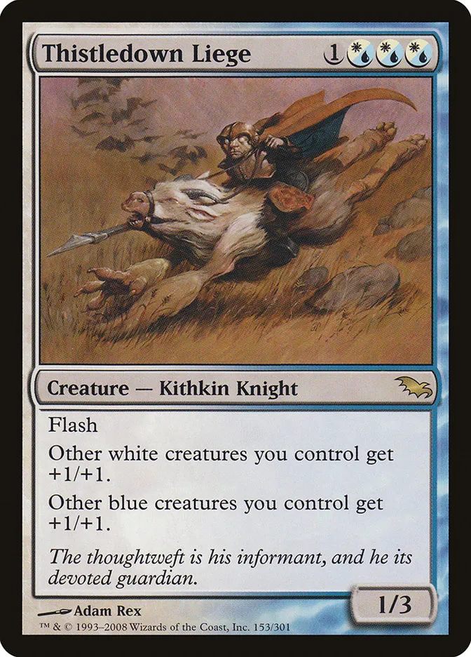 2008 Shadowmoor Thistledown Liege rare #153 rare card image