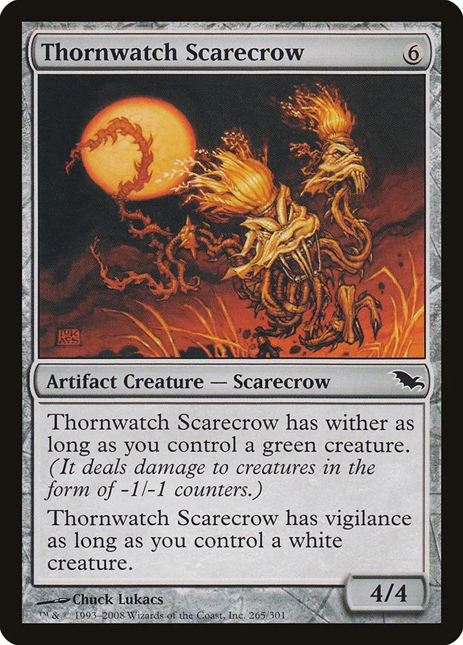 2008 Shadowmoor Thornwatch Scarecrow common #265 common card image