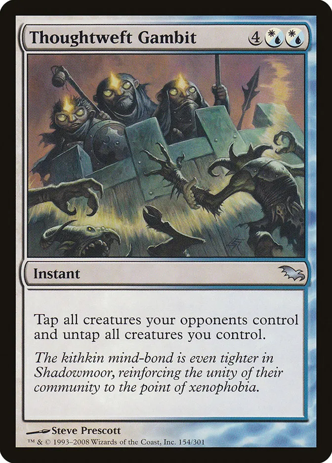 2008 Shadowmoor Thoughtweft Gambit uncommon #154 uncommon card image