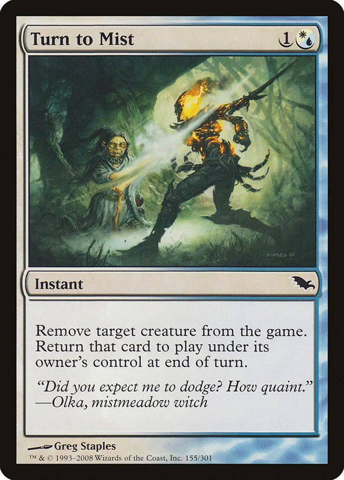 2008 Shadowmoor Turn to Mist common #155 common card image