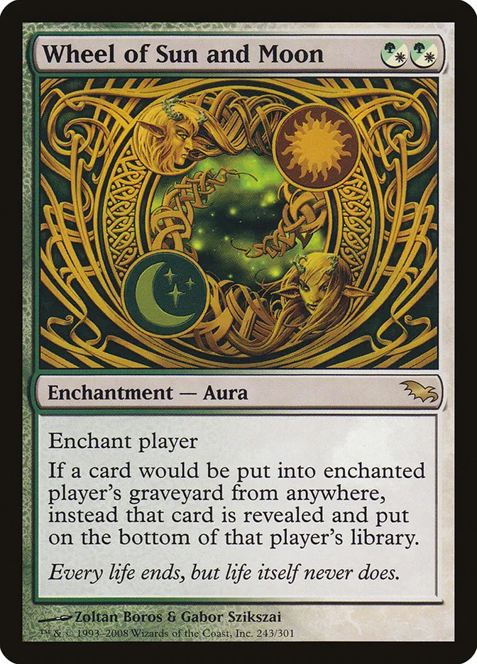 2008 Shadowmoor Wheel of Sun and Moon rare #243 rare card image