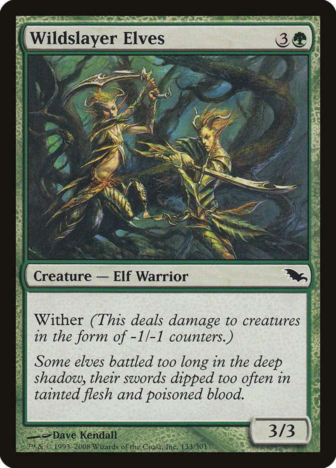 2008 Shadowmoor Wildslayer Elves common #133 common card image