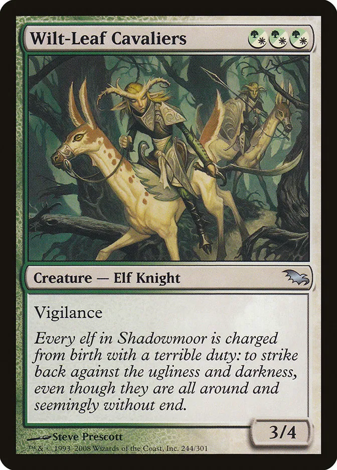 2008 Shadowmoor Wilt-Leaf Cavaliers uncommon #244 uncommon card image