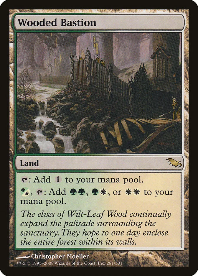 2008 Shadowmoor Wooded Bastion #281 rare card image