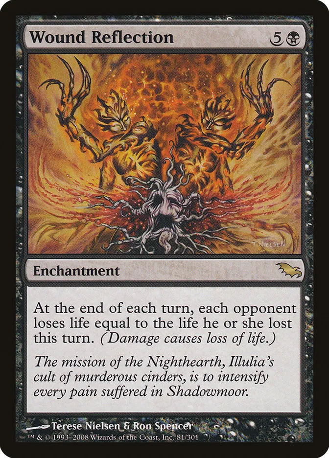2008 Shadowmoor Wound Reflection rare #81 rare card image