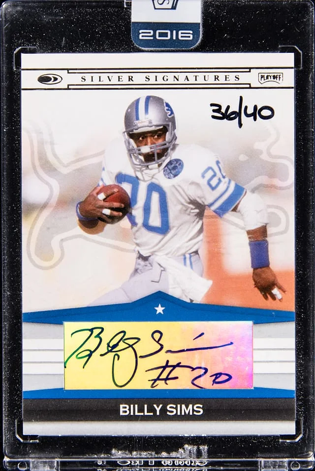 2008 Panini Donruss Billy Sims Silver Signatures #SS-BS card image