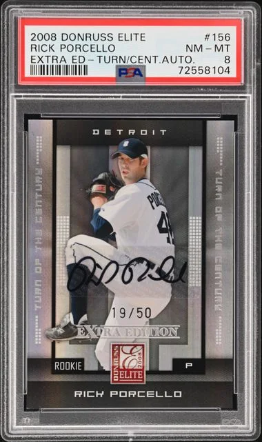 2008 Panini Elite Extra Edition Rick Porcello Turn Of The Century-Autograph #156 card image