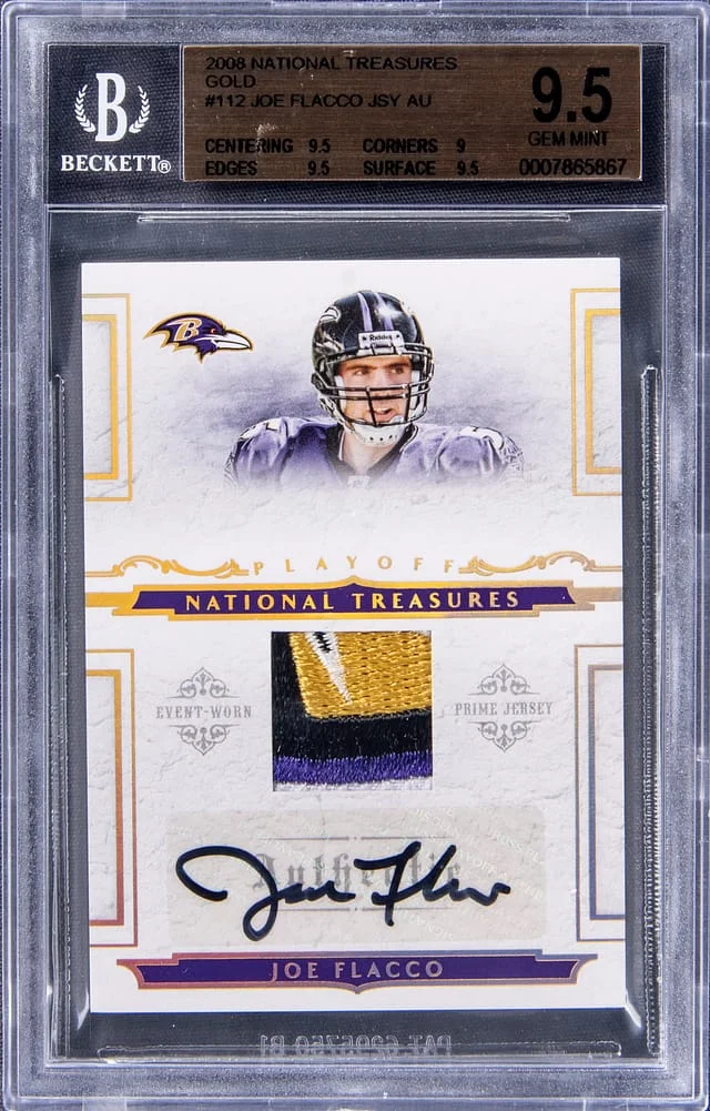 2008 Panini National Treasures Joe Flacco Gold #112 card image