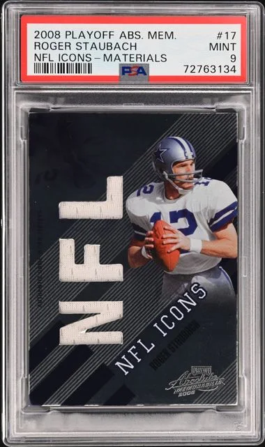 2008 Playoff Absolute Memorabilia Roger Staubach NFL Icons Materials #17 card image