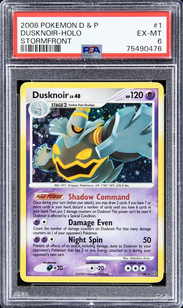 2008 Pokemon D & P Holofoil - Stormfront Dusknoir #1 card image