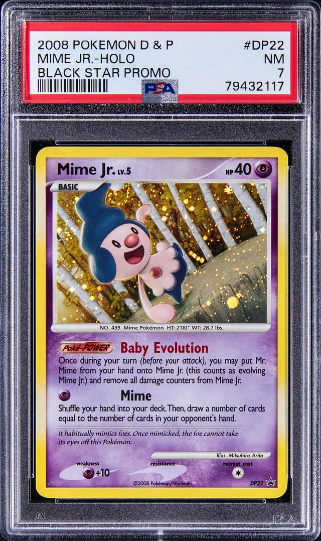 2008 Pokemon Diamond and Pearl Black Star Promo Rare Holofoil Mime Jr. #DP22 card image