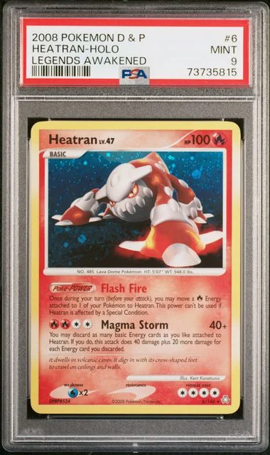2008 Pokemon Diamond and Pearl Legends Awakened Holofoil Heatran #6 card image