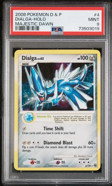 2008 Pokemon Diamond and Pearl Majestic Dawn Holofoil Dialga #4 card image
