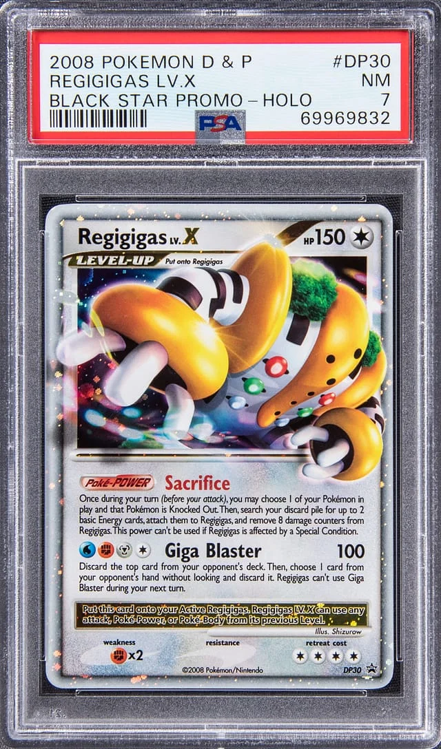 2008 Pokemon Diamond & Pearl Black Star Promo Holofoil Regigigas LV. X #DP30 card image