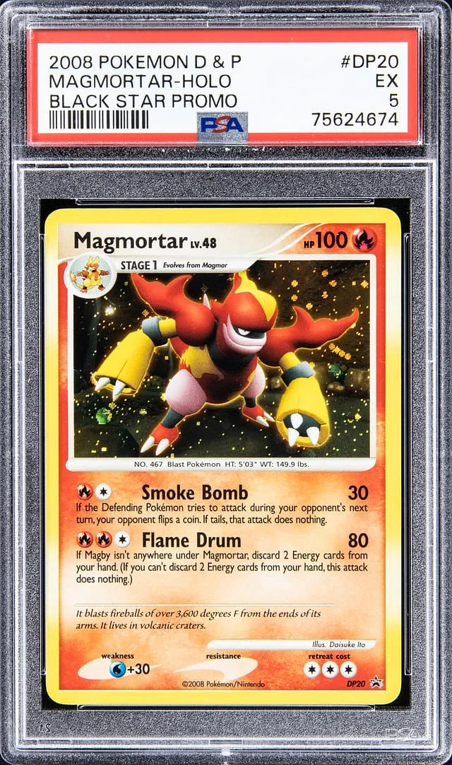 2008 Pokemon Diamond & Pearl Black Star Promo Rare Holofoil Magmortar #DP20 card image