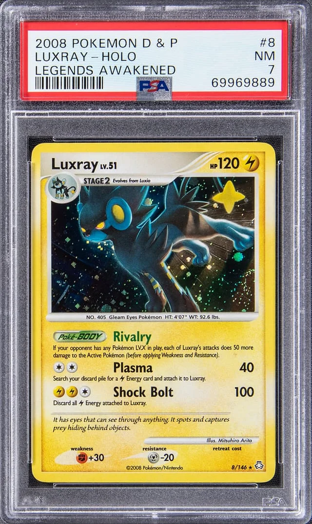 2008 Pokemon Diamond & Pearl Legends Awake Rare Holofoil Luxray #8 card image