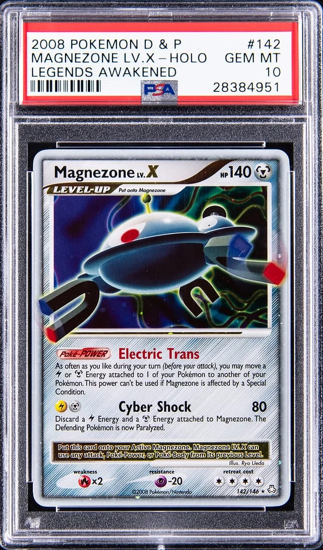 2008 Pokemon Diamond & Pearl Legends Awakened Holo Magnezone Lv. X #142 card image