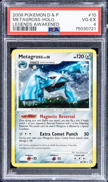 2008 Pokemon Diamond & Pearl Legends Awakened Metagross-Holo #10 card image