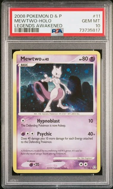 2008 Pokemon Diamond & Pearl Legends Awakened Mewtwo-Holo #11 card image