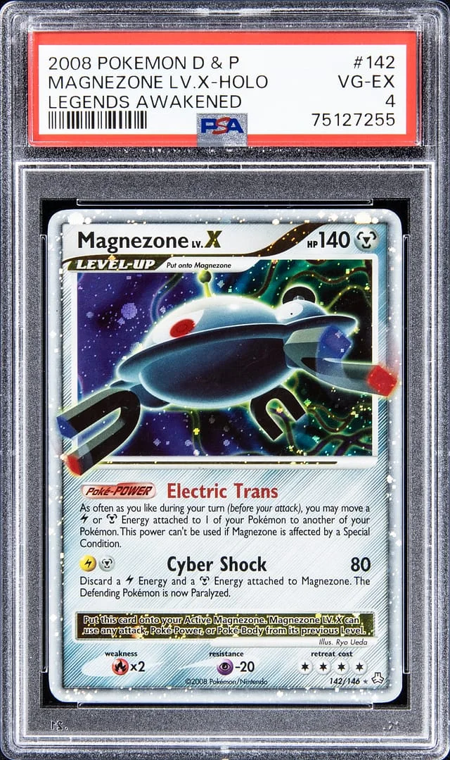 2008 Pokemon Diamond & Pearl Legends Awakened Rare Holofoil Magnezone LV. X #142 card image