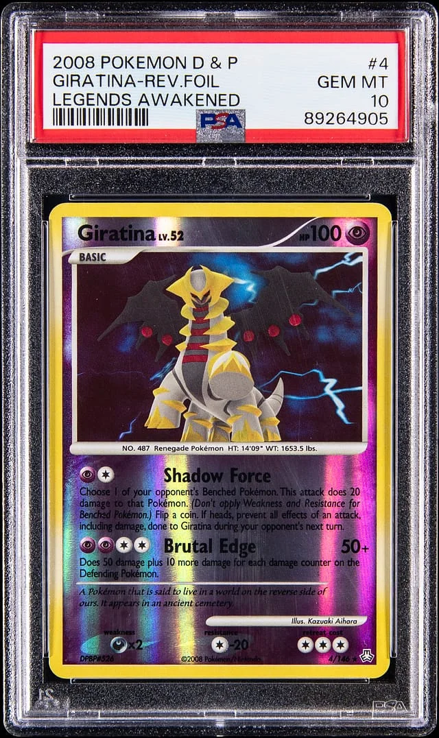2008 Pokemon Diamond & Pearl Legends Awakened Reverse Holo Giratina #4 card image