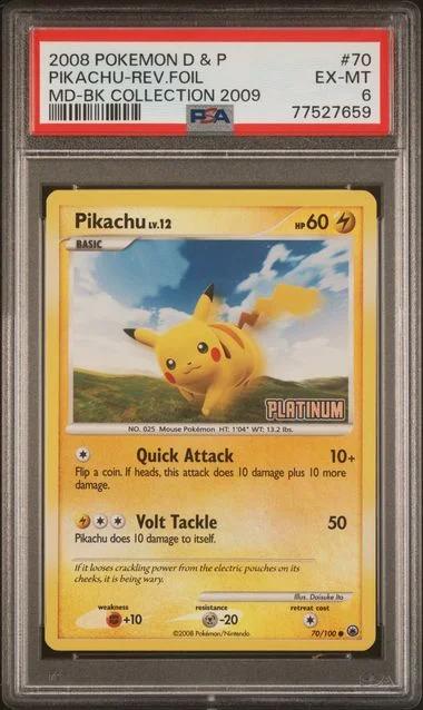 2008 Pokemon Diamond & Pearl Majestic Dawn Burger King Collection 2009 Pikachu-Reverse #70 card image