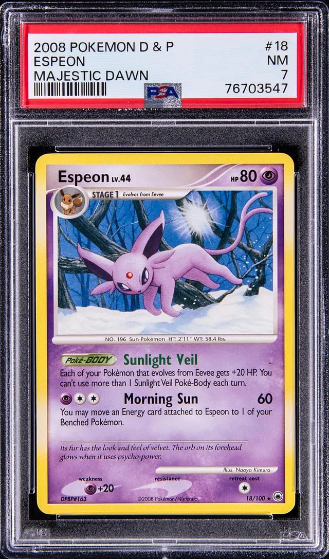 2008 Pokemon Diamond & Pearl Majestic Dawn Espeon #18 card image