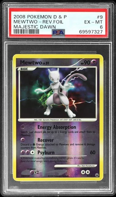 2008 Pokemon Diamond & Pearl Majestic Dawn Mewtwo-Reverse #9 card image