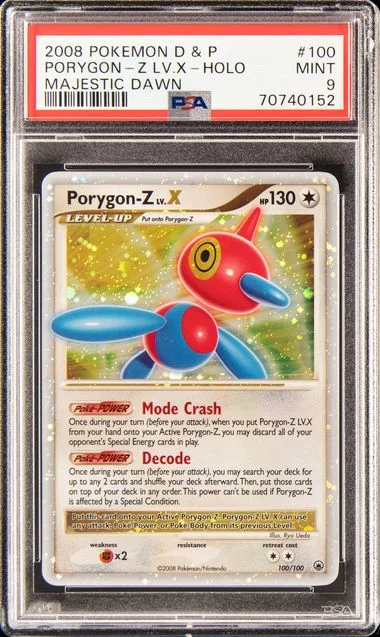 2008 Pokemon Diamond & Pearl Majestic Dawn Rare Holofoil Porygon-Z Lv.X #100 card image