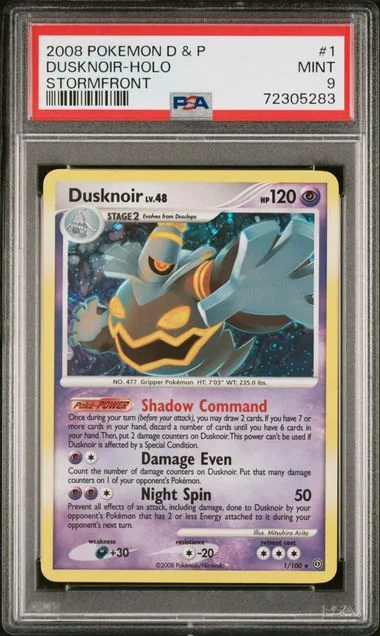 2008 Pokemon Diamond & Pearl Stormfront Dusknoir-Holo #1 card image
