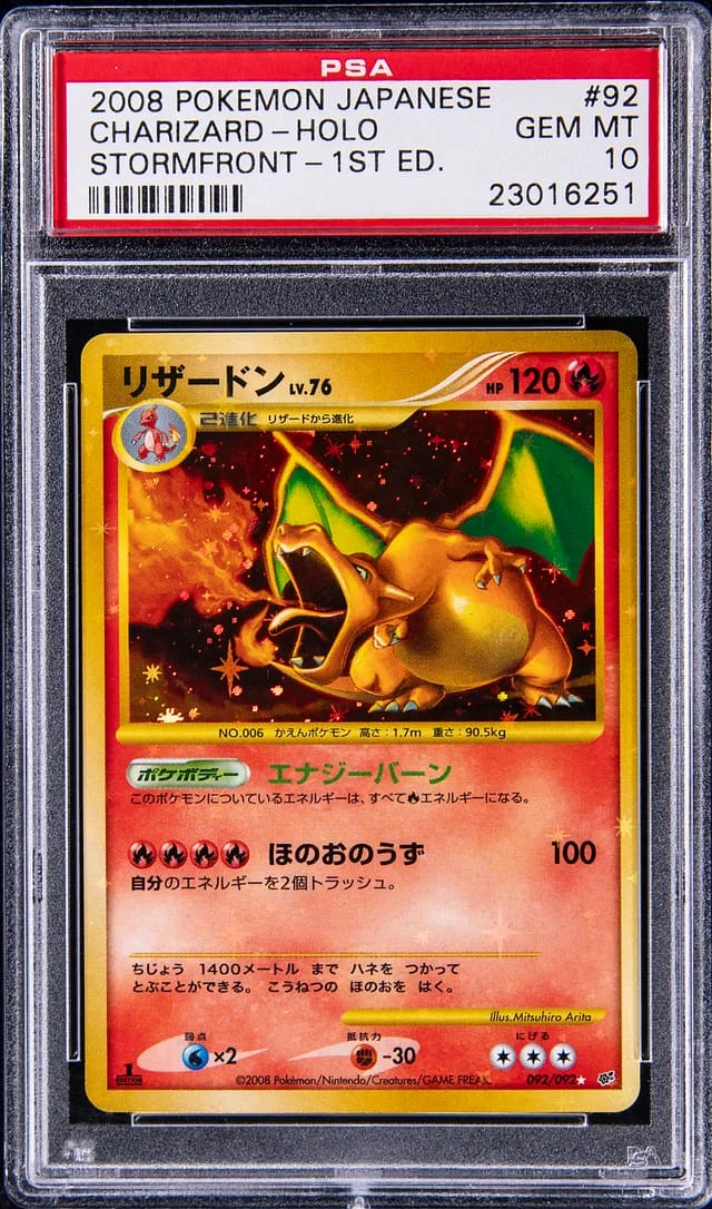 2008 Pokemon Japanese Stormfront First Edition Holographic Rare Charizard #92 card image
